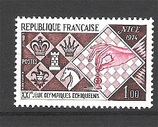 Frankrijk 1974 Jeux Olympiques echiqueens postfris