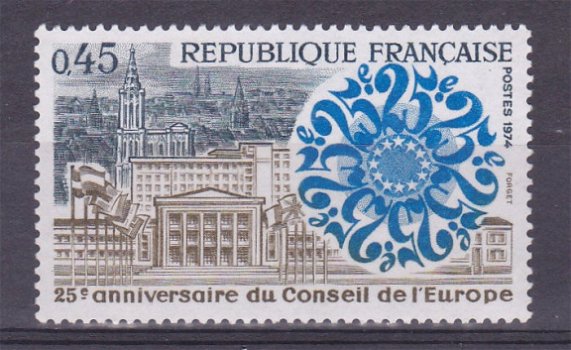 Frankrijk 1974 25e anniv. du Conseil de l'Europe postfris - 1