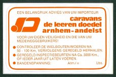 Sticker Caravans De Leeren Doedel, Arnhem-Andelst