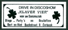 Sticker Drive In Discoshow Klaver Vier, Eerbeek