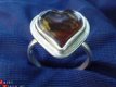 Zilveren ring met Barnsteen Goldheart - 1 - Thumbnail