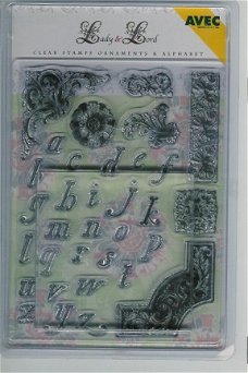 Clearstamp set AVEC Ornament Alfabet