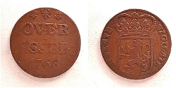 Duit Overijssel 1768