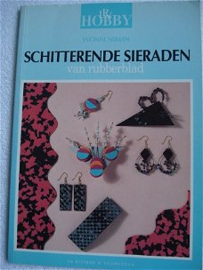 Schitterende sieraden van rubberblad Yvonne Nijman retro   Paperback, 1992, 48 p. Gewicht 127 gr ver