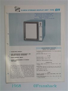 [1968] 11-inch Storage Display Unit Type 611, Cat. Sheet, Tektronix