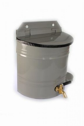 Water containertje emaille grijs - nr. 1