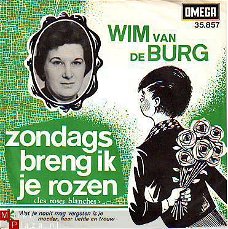 VINYLSINGLE * WIM VAN DE BURG * 'S ZONDAGS BRENG IK JE ROZEN * HOLLAND 7"