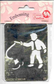 EMBOSSING MAL --- KINDEREN nr. 69 --- Jongen aan het tollen - 1