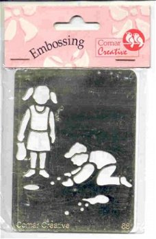 EMBOSSING MAL --- KINDEREN nr. 68 --- Kinderen knikkeren