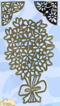 EMBOSSING MAL --- Bloemen --- BOEKET en 2 HOEKEN (NIEUW) - 2