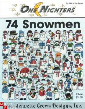 borduurpatroon L103 74 snowmen - 1