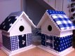 Vogelhuisje voor de babykamer in blauw-wit - 1 - Thumbnail