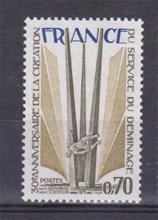 Frankrijk 1975 Creation du service de déminage postfris