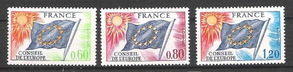 Frankrijk 1975 Conseil de l'Europe Drapeau postfris - 1