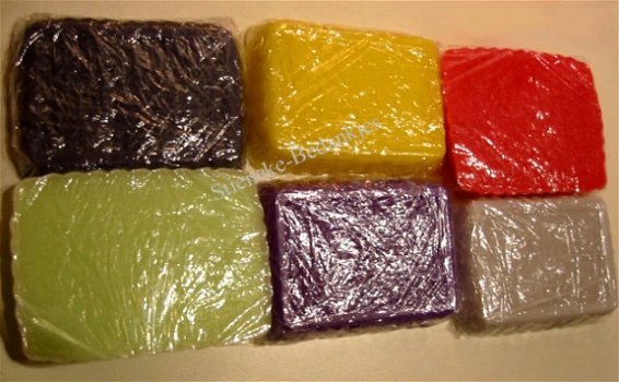 ca. 100 gram Zeep plakken op geur en kleur bedankjes - 3