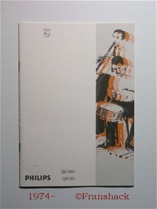 [1974~] User Manual, Platenwisselaar GC 051/ GA 151, Philips