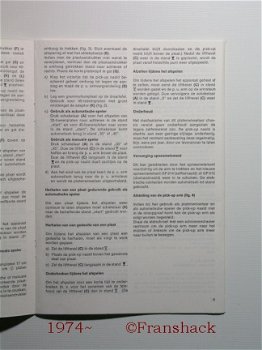 [1974~] User Manual, Platenwisselaar GC 051/ GA 151, Philips - 2