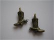 bedeltje/charm schoenen:cowboylaarsje brons - 17x13 mm - 1 - Thumbnail