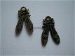 bedeltje/charm schoenen:balletschoenen 2 brons - 21x13 mm - 1 - Thumbnail