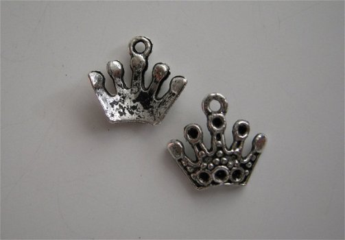 bedeltje/charm kroontje:kroontje 05 - 13x12 mm - 1