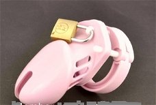 Pink Silicone penis male chastity belt lock A122-K1