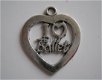 bedeltje/charm sport:i love ballet - 25x21 mm - 1 - Thumbnail