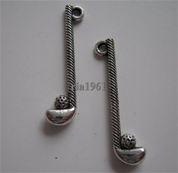 bedeltje/charm sport:golfclub - 33x8 mm - 1