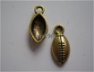 bedeltje/charm sport:rugbybal goud - 15x7 mm:10 voor 0,75 - 1 - Thumbnail