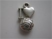 bedeltje/charm sport :i love voetbal - 10x16 mm - 1 - Thumbnail