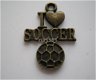 bedeltje/charm sport:i love soccer brons - 22x17 mm - 1 - Thumbnail