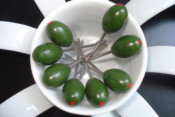 zwart serveerblad met 8 witte amuse lepels porselein blad draaibaar doorsnee 38 cm Een sieraad op uw - Afbeelding 3
