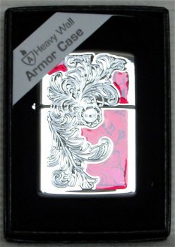 Zippo Aansteker Venetian Florish Heavy Wall Armor Case 2007 NIEUW MIB A129 - 1