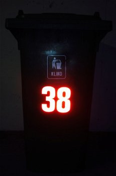 huisnummers reflecterende nummer stickers, kliko container huisnummers - 8