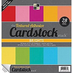 NIEUW Textured Adhesive Cardstock Paper Stack Brights DCWV - 1