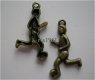 bedeltje/charm mannen:voetballer brons - 23x12 mm - 1 - Thumbnail
