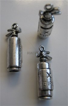 bedeltje/charm mannen:brandblusser - 20x8x6 mm - 1