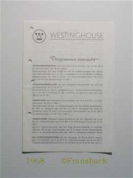 [1968~] Programma-overzicht Westinghouse, Auditrade/ Texim - 1