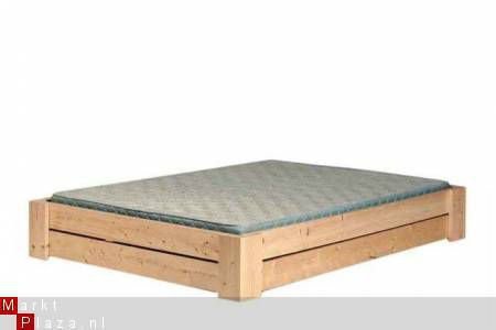 massief houten BED harrie 3-latten hoog - 2