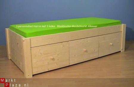 nieuw houten BED met of zonder LADEN kleur naar wens - 1