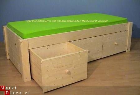 nieuw houten BED met of zonder LADEN kleur naar wens - 2