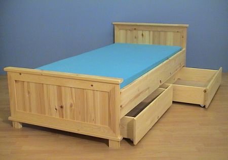 massief houten bed BOBBY laag - 2