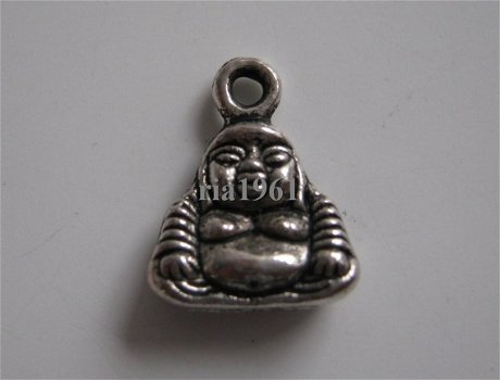 bedeltje/charm buddha:mini-buddha 13x10 mm - 1