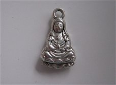 bedeltje/charm budddha:kwan yin - 17 mm