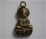 bedeltje/charm buddha:bodhissatva goud - 25 mm - 1 - Thumbnail