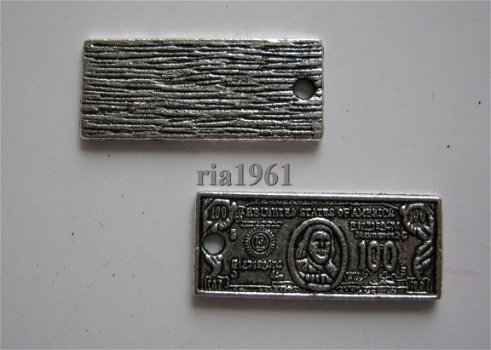 bedeltje/charm muntjes: 100 $ biljet - 21x9 mm - 1