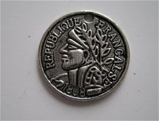 bedeltje/charm munten:munt frankrijk - 19 mm