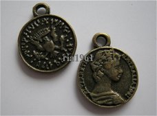 bedeltje/charm munten:munt australie brons - 15x19 mm