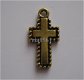 bedeltje/charm religie: kruisje 01 goud - 20x10 mm - 1 - Thumbnail