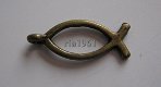 bedeltje/charm religie:ichtus visje brons - 20x8 mm - 1 - Thumbnail