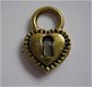 bedeltje/charm sleutel:slotje hart goud - 17 x 12 mm - 1 - Thumbnail